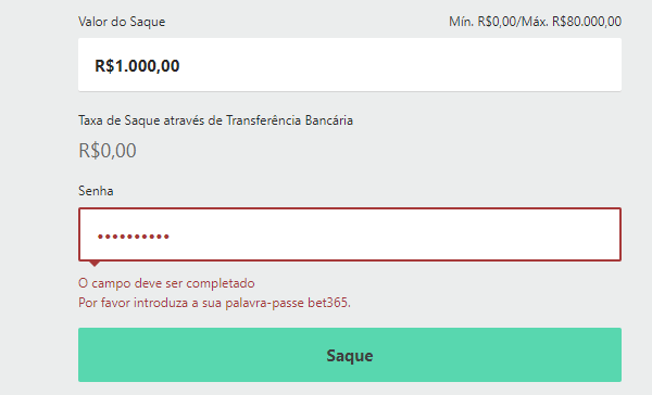 Como sacar no Bet365